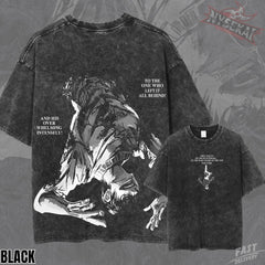 Kitsukai Toji Fushiguro Overwhelming Intensity Pump Cover Oversized Vintage Wash Heavyweight Graphic Tee