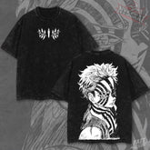 Kitsukai Akaza Upper Moon Three Martial Artist Vintage Wash Heavyweight Graphic Tee Pump Cover