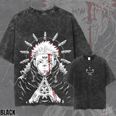 Kitsukai Ryomen Sukuna Malevolent Shrine Pump Cover Oversized Vintage Wash Heavyweight Graphic Tee