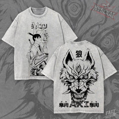 Kitsukai Aki Hayakawa Fox Devil Kon Vintage Wash Heavyweight Graphic Tee Pump Cover