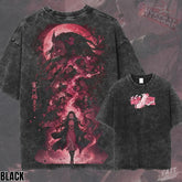 Kitsukai Vintage Washed Anime T-Shirt_ Nezuko Kamado Graphic Print Tee