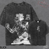 Kitsukai Deku One For All Detroit Smash Graphic Tee_ Vintage Wash Organic Cotton Shirt