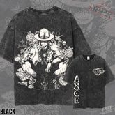 Kitsukai Portgas D. Ace One Piece ASCE Tattoo Vintage Wash Heavyweight Graphic Tee Pump Cover