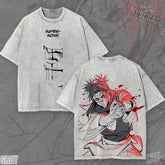 Kitsukai Choso Anime Shirt, Supernova Graphic Tee, Washed Gray Manga T-Shirt, JJK Inspired Streetwear Tee, Sorcerer Anime Fan Gift