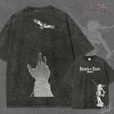 Kitsukai Wings Of Freedom Anime Shirt, Scout Blade Graphic Tee, Washed Black Manga T-Shirt, Titan Streetwear Fan Gift