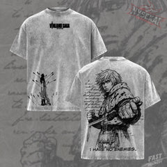 Kitsukai Thorfinn Anime Graphic Tee, Viking Warrior Apparel, Organic Cotton Shirt