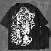 Kitsukai Titan Legacy Graphic Tee, Scout Corps Washed Black Manga Shirt, Dark Freedom Streetwear Top, Shonen Fan Gift