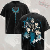Kitsukai Zanka Gachiakuta Manga Graphic Tee, Washed Black Grunge Streetwear Shirt