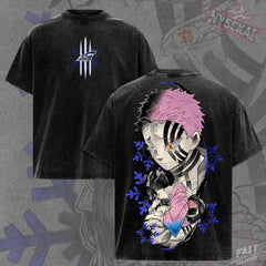 Kitsukai Akaza Hakuji Koyuki Infinite Reunion Vintage Wash Heavyweight Graphic Tee Pump Cover