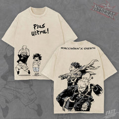 Kitsukai Kacchan x Deku Plus Ultra Vintage Wash Heavyweight Graphic Tee Pump Cover