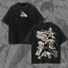 Kitsukai Fox Pact Hunter Anime Streetwear Shirt Dark Manga Graphic Tee