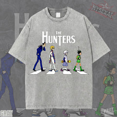 Kitsukai The Hunters Abbey Road Crossover Heavyweight Vintage Wash Graphic Tee Oversized Urban Streetwear Pump Cover