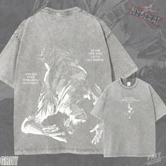 Kitsukai Toji Fushiguro Overwhelming Intensity Pump Cover Oversized Vintage Wash Heavyweight Graphic Tee