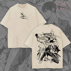 Kitsukai Fox Pact Hunter Anime Streetwear Shirt Dark Manga Graphic Tee