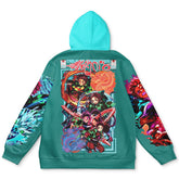 Kitsukai "Tanjiro Kamado (Hinokami Kagura & Water Breathing)" Demon Slayer Streetwear Hoodie