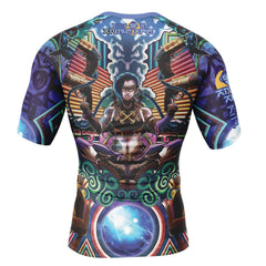 Trippy Jinx Arcane Short Sleeve Rash Guard Compression Shirt