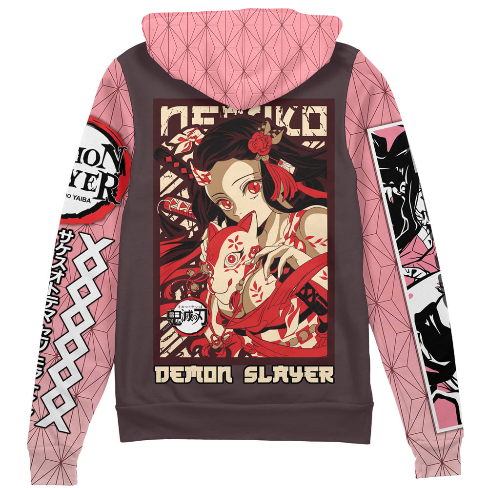 Kamado Nezuko Demon Slayer" Streetwear Zip Hoodie Jacket