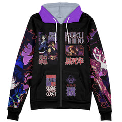 Kokushibo V3 Demon Slayer Streetwear Zip Hoodie Jacket