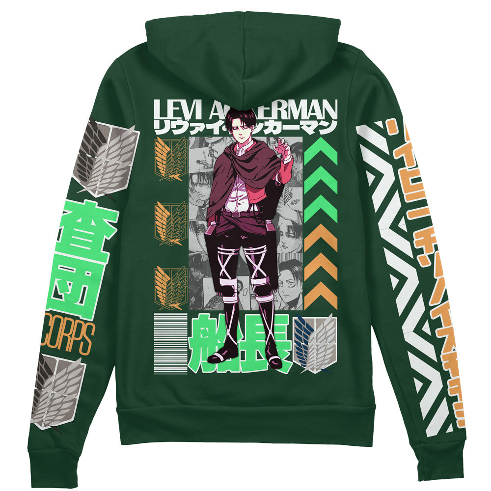 Levi Ackerman V2 Attack on Titan Streetwear Zip Hoodie Jacket