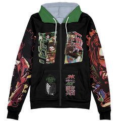 Levi Ackerman V4 Attack on Titan Streetwear Zip Hoodie Jacket
