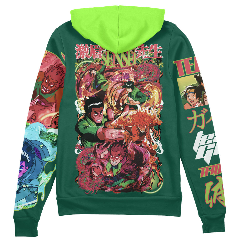 Might Guy Shippuden Streetwear Zip Hoodie Jacket