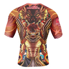 Trippy Natsu Dragneel Fairy Tail Short Sleeve Rash Guard Compression Shirt