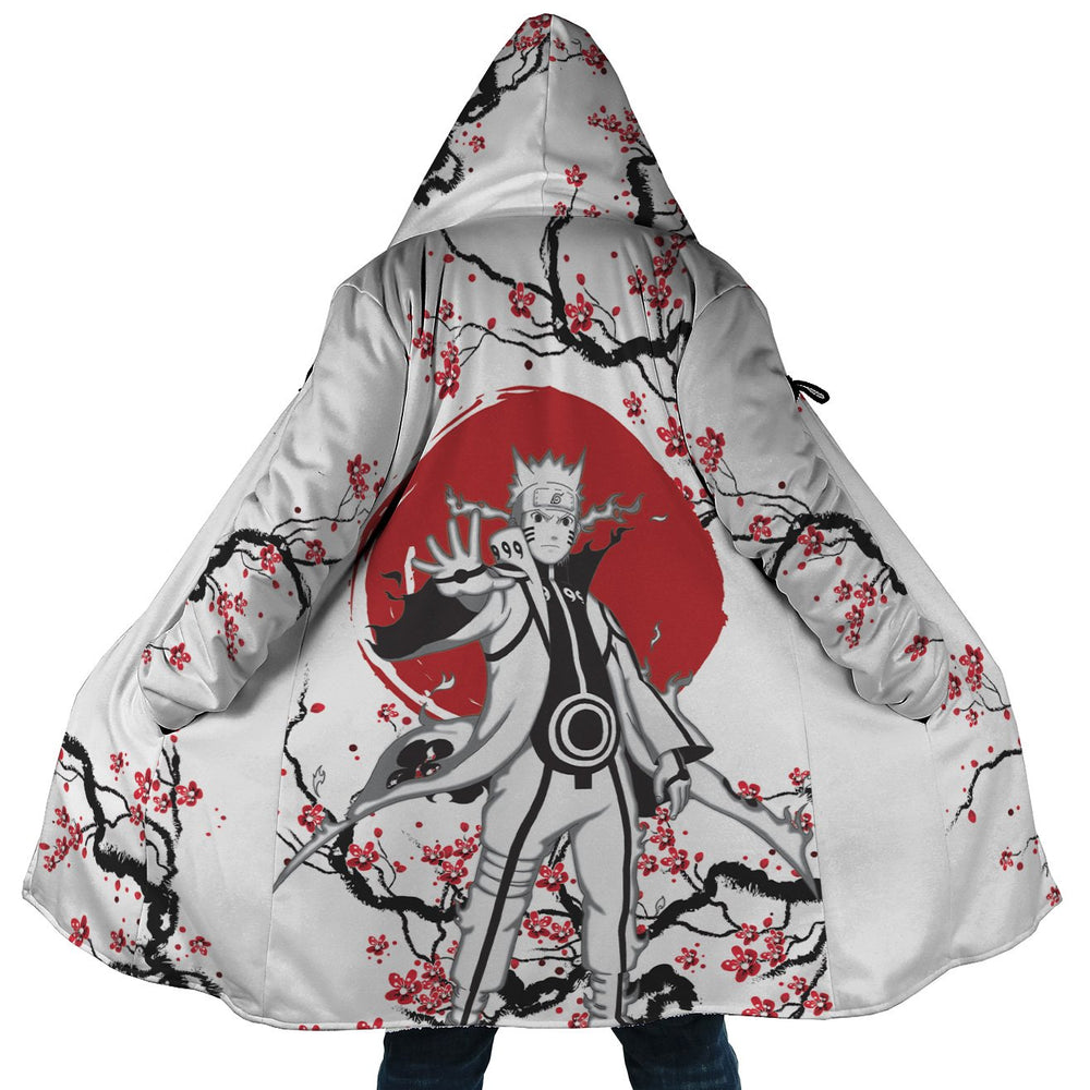 Nine-Tails Chakra Mode Cherry Blossom Shippuden Dream Cloak Coat