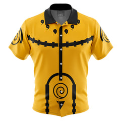 Nine-Tails Chakra Mode Shippuden Button Up Hawaiian Shirt