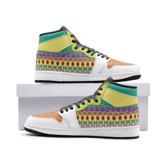 Colorful Patterns Jojo's Bizarre Adventure Mid 1" Basketball Shoes