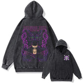 Roronoa Zoro "Three-Sword Style" – Premium Vintage Washed Cotton Hoodie