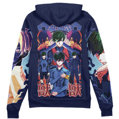Itoshin Rin V2 Blue Lock Streetwear Zip Hoodie Jacket