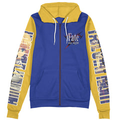 Saber Fate Stay Night Unlimited Blade Works Streetwear Zip Hoodie Jacket