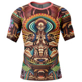 Trippy Ryomen Sukuna Jujutsu Kaisen Short Sleeve Rash Guard Compression Shirt