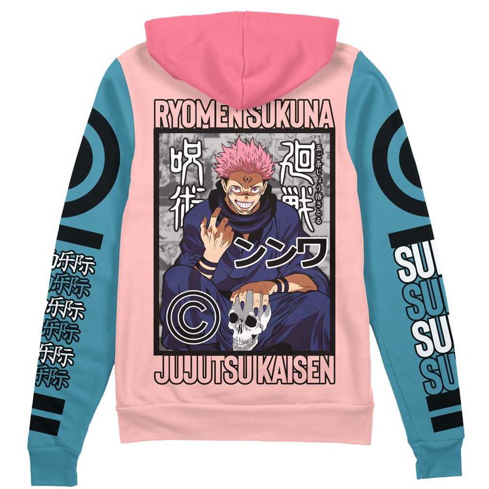 Ryomen Sukuna Jujutsu Kaisen Streetwear Zip Hoodie Jacket