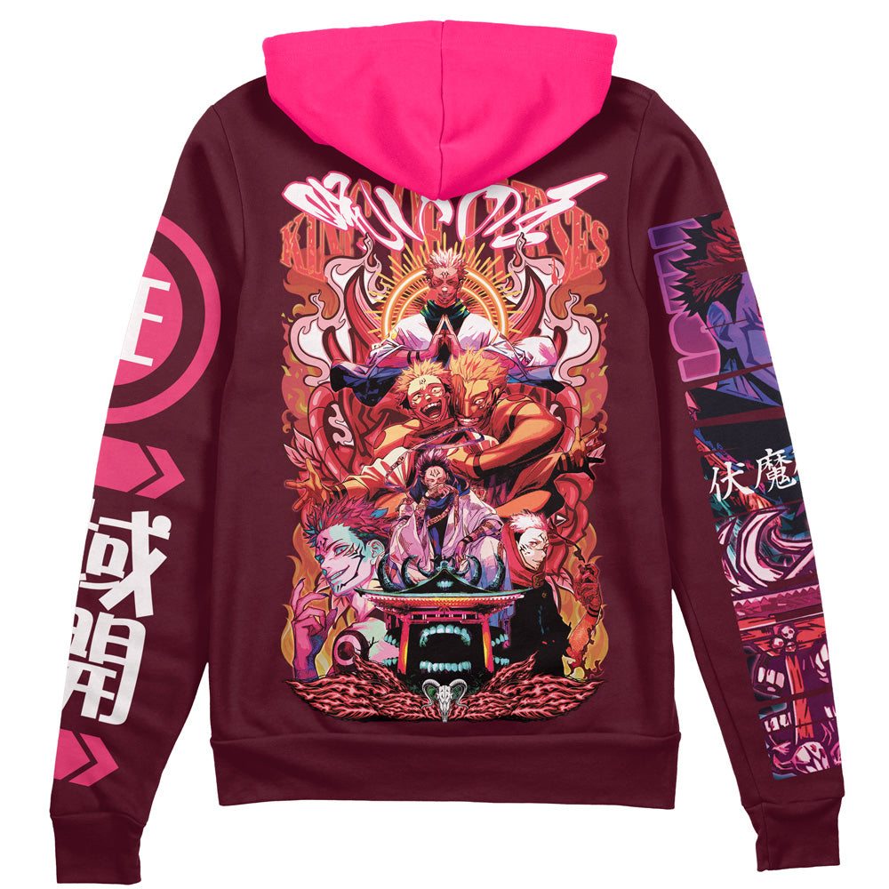 Ryomen Sukuna V2 Jujutsu Kaisen Streetwear Zip Hoodie Jacket
