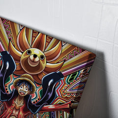 Trippy Monkey D. Luffy One Piece Vertical Canvas Print Wall Art