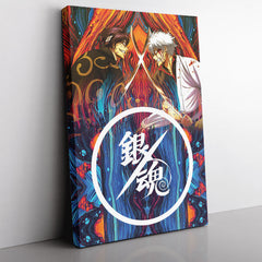Trippy Shinsuke vs Gintoki Gintama Canvas Print Wall Art