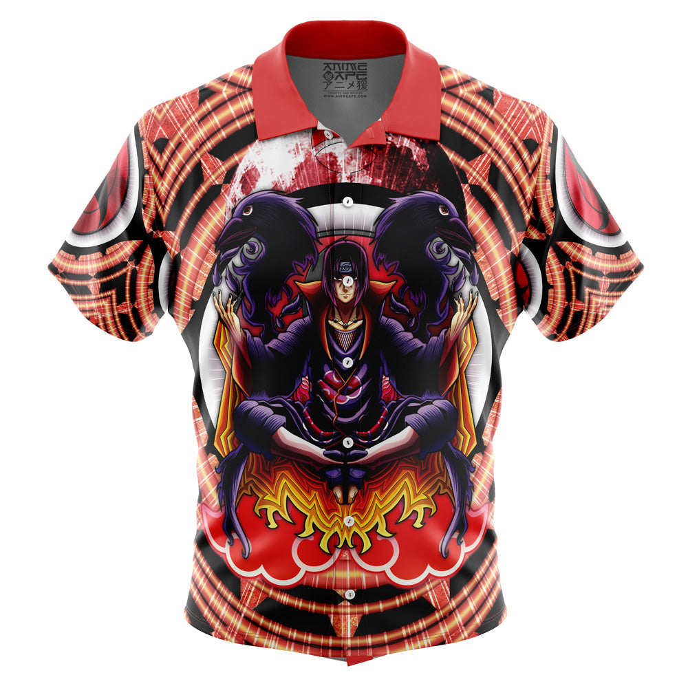 Trippy Uchiha Itachi Shippuden Button Up Hawaiian Shirt