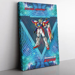 Trippy Wing Zero Gundam Canvas Print Wall Art
