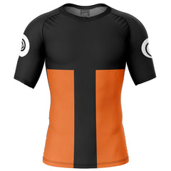 Uzumaki V2 Shippuden Short Sleeve Rash Guard Compression Shirt