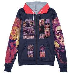 Itadori Yuuji V2 Jujutsu Kaisen Streetwear Zip Hoodie Jacket