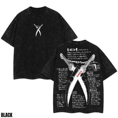 Kitsukai Twin Cleaver Symphony Anime Streetwear Shirt Sound Hashira Demon Hunter Manga Graphic Tee