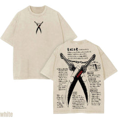 Kitsukai Twin Cleaver Symphony Anime Streetwear Shirt Sound Hashira Demon Hunter Manga Graphic Tee