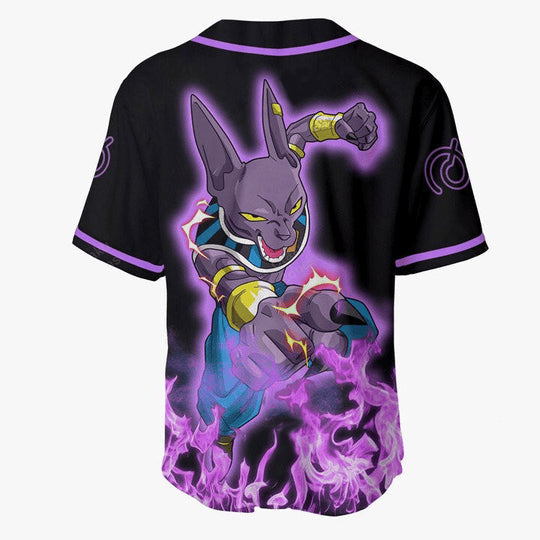 3D Anime Beerus Custom Fandom - Dragon Ball Baseball Tee