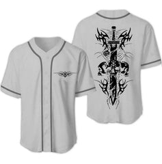 Berserk Skull Death Metal Baseball Jersey