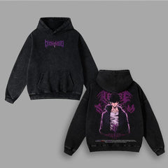 Kitsukai "Sung Jin-Woo" Solo Leveling Vintage Oversized Hoodie