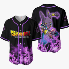 3D Anime Beerus Custom Fandom - Dragon Ball Baseball Tee