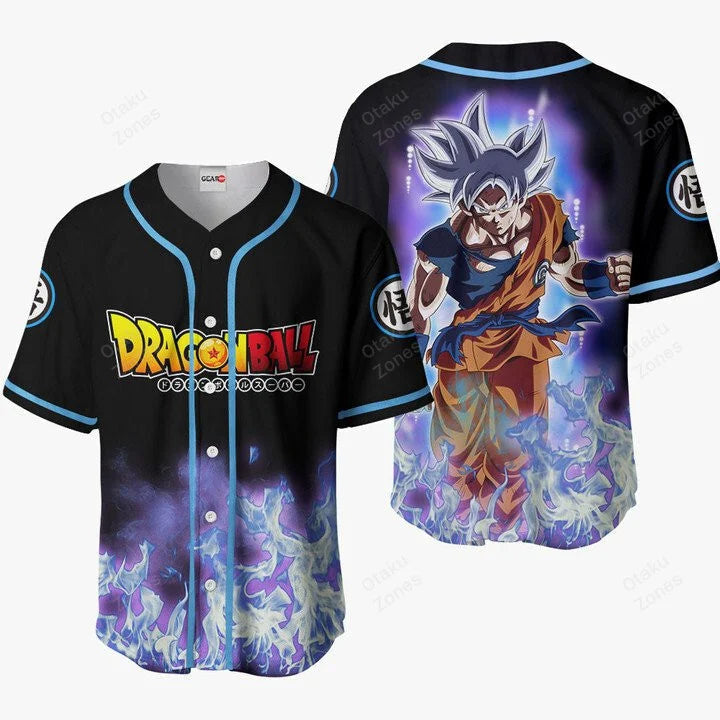 3D Anime Vegeta Fighter Blue Fire Custom Fandom - Dragon Ball Baseball Tee