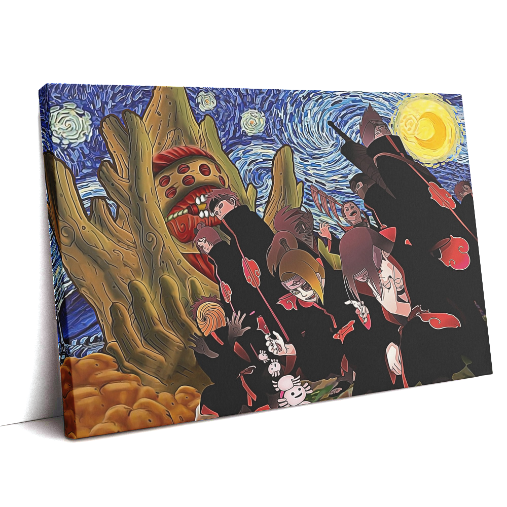 Akatsuki Gedo Statue Naruto Starry Night Canvas Print Wall Art