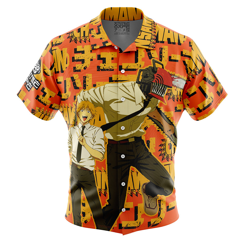 Denji Chainsaw Man Button Up Hawaiian Shirt